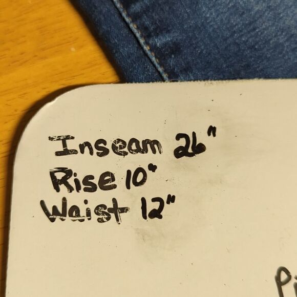 FREE People Jeans Woman's Size 26 Blue Pull On Skinny Curly Hem Jeggings Hi Rise - Picture 12 of 14